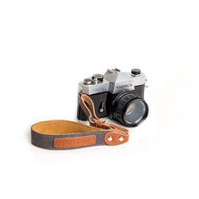 Load image into Gallery viewer, Canvas + Leather Camera Wrist Strap