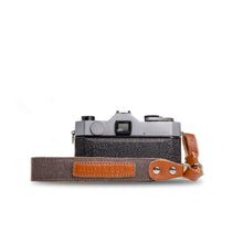 Load image into Gallery viewer, Canvas + Leather Camera Wrist Strap