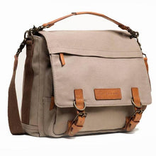 Load image into Gallery viewer, The Kate 2.0 - Canvas + Full Grain Leather Messenger