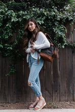 Load image into Gallery viewer, The Pilot 2.0 - Canvas + Full Grain Leather Backpack