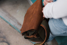 Load image into Gallery viewer, The Pilot 2.0 - Canvas + Full Grain Leather Backpack
