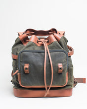Load image into Gallery viewer, The Pilot 2.0 - Canvas + Full Grain Leather Backpack