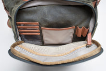 Load image into Gallery viewer, The Pilot 2.0 - Canvas + Full Grain Leather Backpack