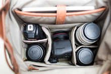 Load image into Gallery viewer, The Pilot 2.0 - Canvas + Full Grain Leather Backpack