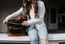 Load image into Gallery viewer, The Pilot 2.0 - Canvas + Full Grain Leather Backpack