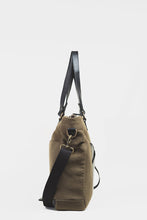 Load image into Gallery viewer, The Anna - Full Grain Leather + Canvas Laptop Tote