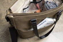 Load image into Gallery viewer, The Anna - Full Grain Leather + Canvas Laptop Tote