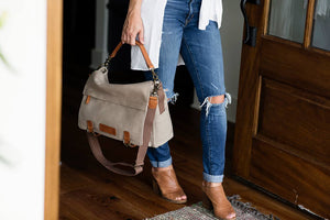 The Kate 2.0 - Canvas + Full Grain Leather Messenger