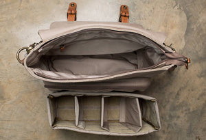 The Kate 2.0 - Canvas + Full Grain Leather Messenger