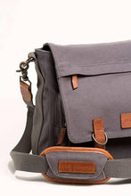 Load image into Gallery viewer, The Kate 2.0 - Canvas + Full Grain Leather Messenger
