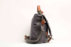The Kate 2.0 - Canvas + Full Grain Leather Messenger