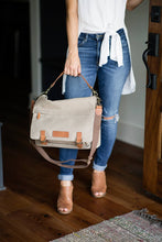 Load image into Gallery viewer, The Kate 2.0 - Canvas + Full Grain Leather Messenger
