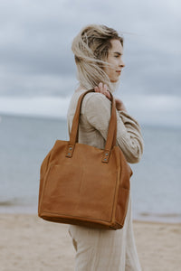 The Daniela - Full Grain Leather Simple Tote