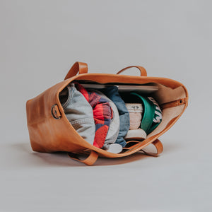 The Weekender - Full Grain Leather Oversized Tote