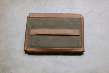 Load image into Gallery viewer, The Gadget Clutch - Canvas + Leather Tech Carry all
