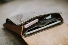 Load image into Gallery viewer, The Gadget Clutch - Canvas + Leather Tech Carry all

