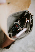 Load image into Gallery viewer, The Gadget Clutch - Canvas + Leather Tech Carry all
