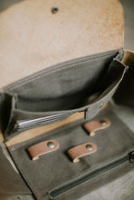 Load image into Gallery viewer, The Gadget Clutch - Canvas + Leather Tech Carry all
