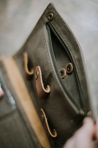 The Gadget Clutch - Canvas + Leather Tech Carry all