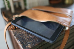 The Clutch Carry-all - Full Grain Leather 3 in 1 bag
