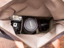 Load image into Gallery viewer, The Collins 2.0 - Canvas + Leather Convertible Tote
