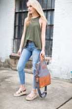 Load image into Gallery viewer, The Collins 2.0 - Canvas + Leather Convertible Tote
