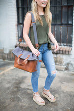 Load image into Gallery viewer, The Collins 2.0 - Canvas + Leather Convertible Tote
