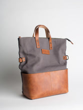 Load image into Gallery viewer, The Collins 2.0 - Canvas + Leather Convertible Tote
