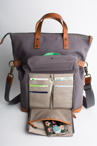 The Collins 2.0 - Canvas + Leather Convertible Tote