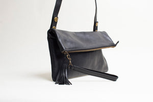 The Clutch Carry-all - Full Grain Leather 3 in 1 bag