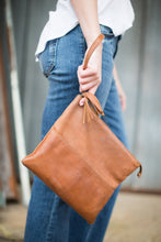 Load image into Gallery viewer, The Clutch Carry-all - Full Grain Leather 3 in 1 bag
