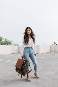 The Pilot 2.0 - Canvas + Full Grain Leather Backpack