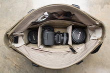 Load image into Gallery viewer, The Anna - Full Grain Leather + Canvas Laptop Tote
