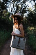Load image into Gallery viewer, The Pioneer - Canvas + Leather Messenger

