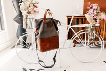 Load image into Gallery viewer, The Collins 2.0 - Canvas + Leather Convertible Tote
