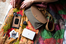 Load image into Gallery viewer, The Wearable Wallet - Canvas + Leather Crossbody and Belt Bag
