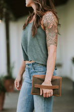 Load image into Gallery viewer, The Gadget Clutch - Canvas + Leather Tech Carry all
