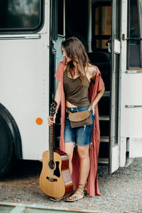 The Wearable Wallet - Canvas + Leather Crossbody and Belt Bag